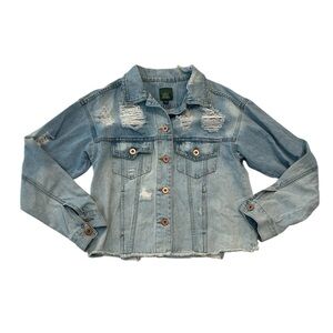 Wild Fable Light Blue Distressed Jean Jacket